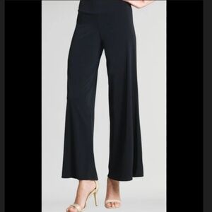 Clara Sun Woo Signature Palazzo Pants In black Wide Leg High-Rise Trouser Sz XS